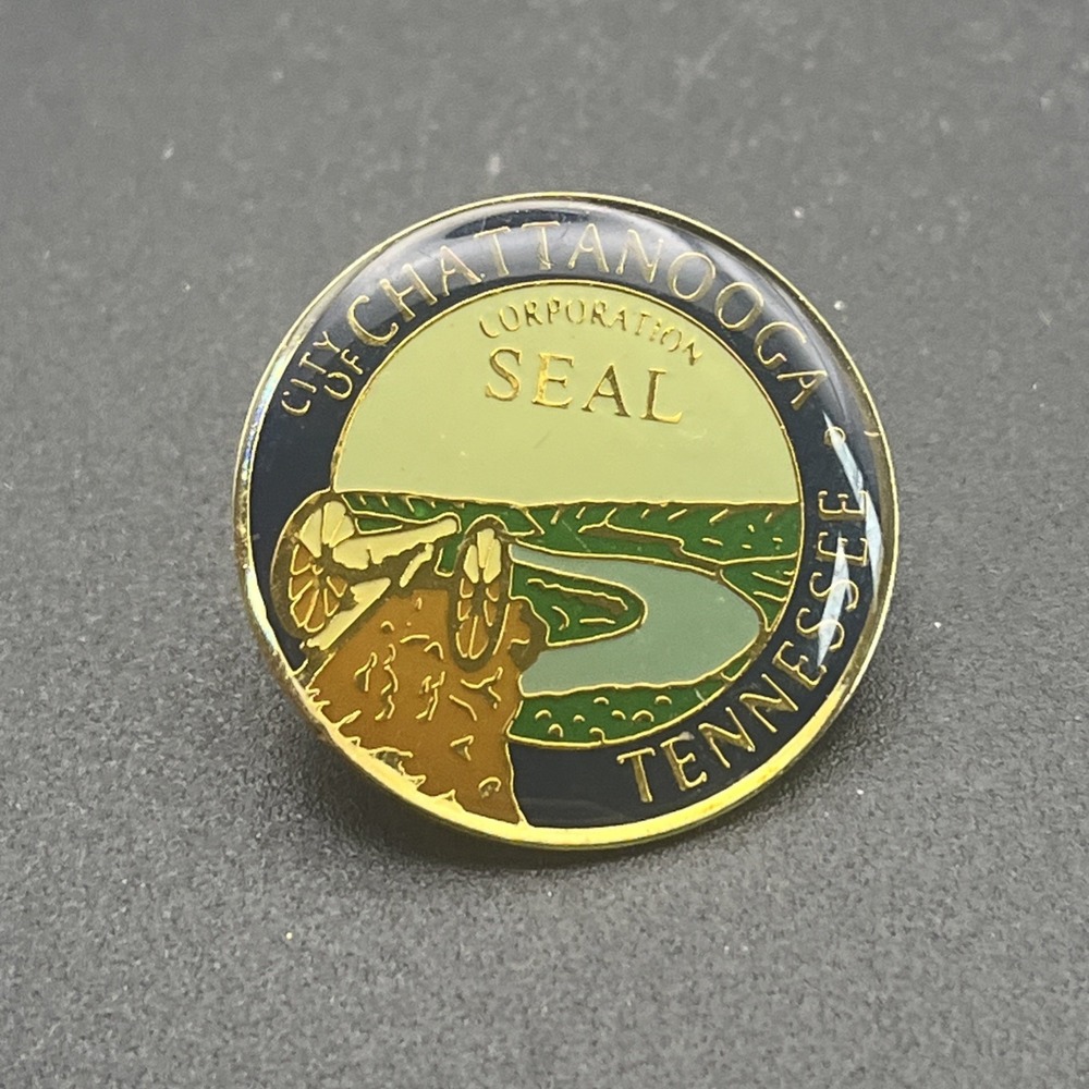 City Of Chattanooga Tennessee Corporation Seal Lapel Hat Pin